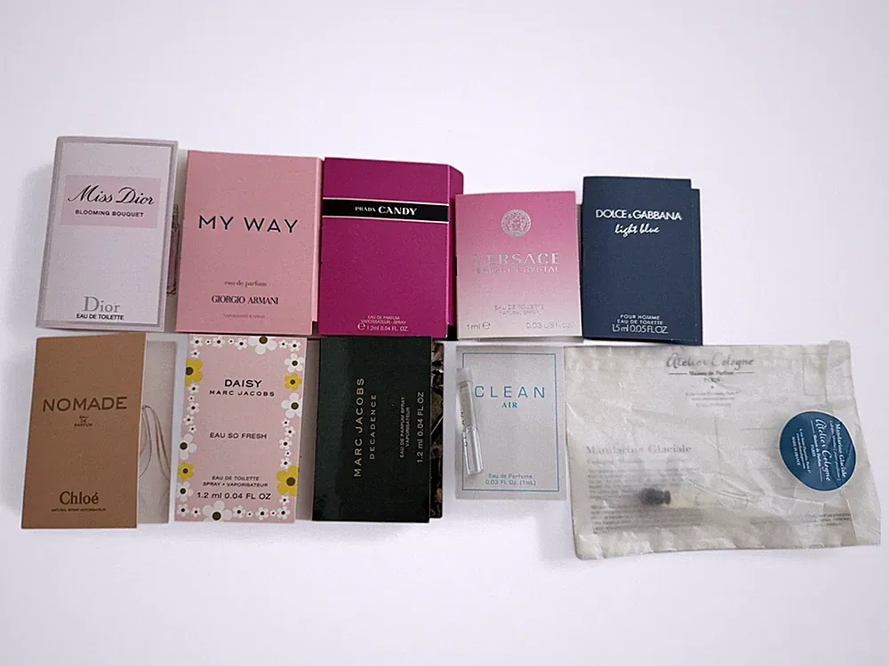 10 New High End Designer Perfume Travel Mini Samples No Duplicates Dior Prada...