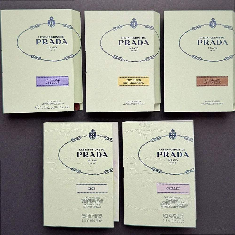 Les Infusions De Prada Women’s Perfume Collection Sample Spray Vials 5pc Set