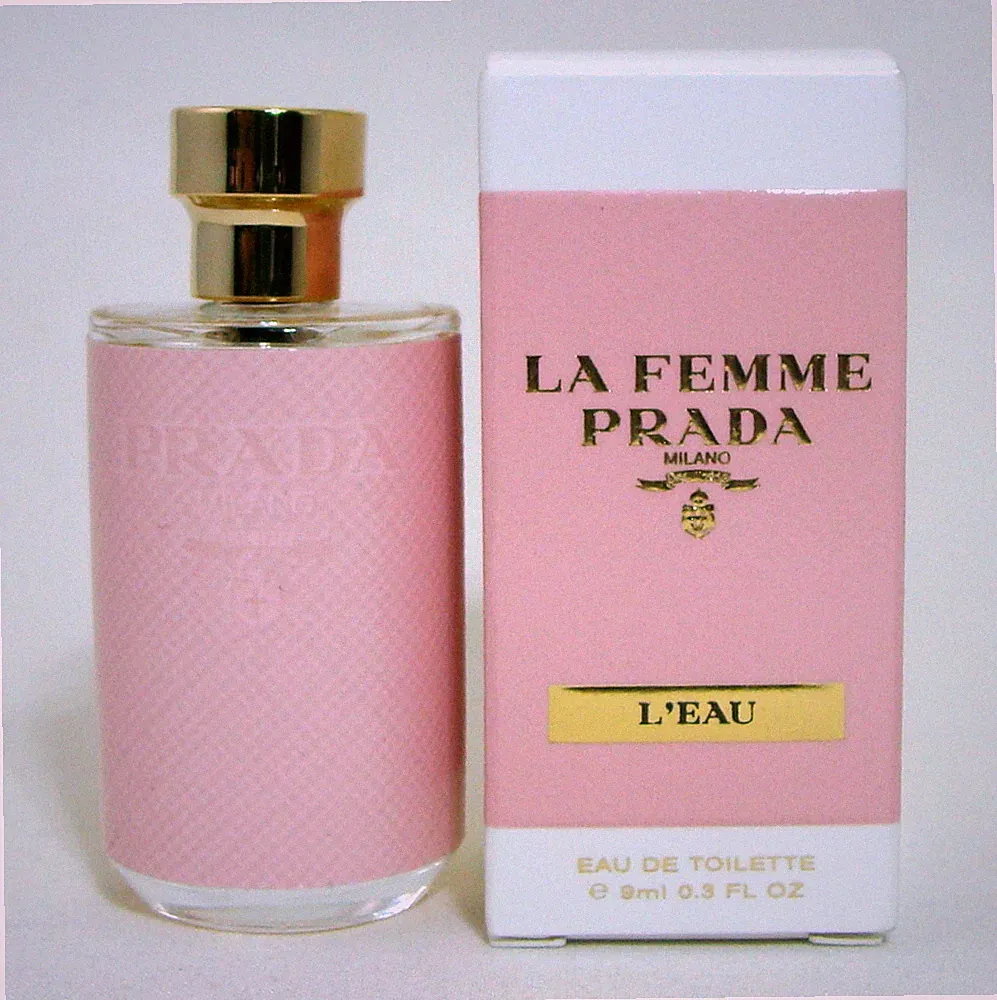 PRADA LA FEMME L'EAU DE TOILETTE 9 ML 0,30 FL.OZ MINI PERFUME NEW WITH BOX