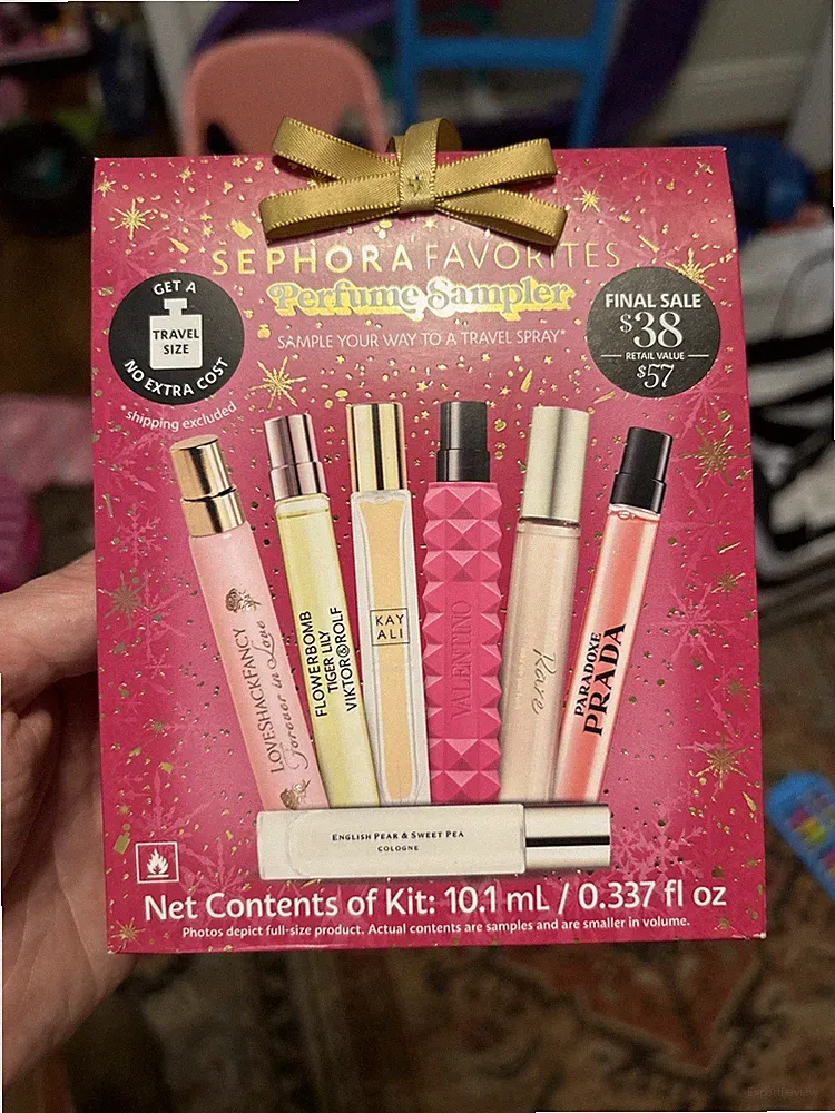 Sephora Favorites Holiday Travel Spray Perfume Sampler 7-piece Set Kayali Prada